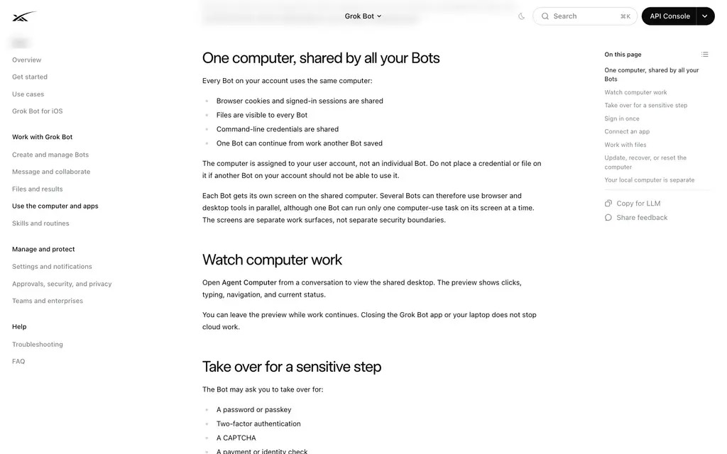 文档：One computer, shared by all your Bots